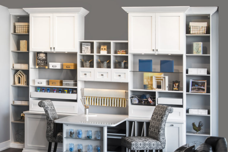 Custom home office shelving in Mount Pleasant SC