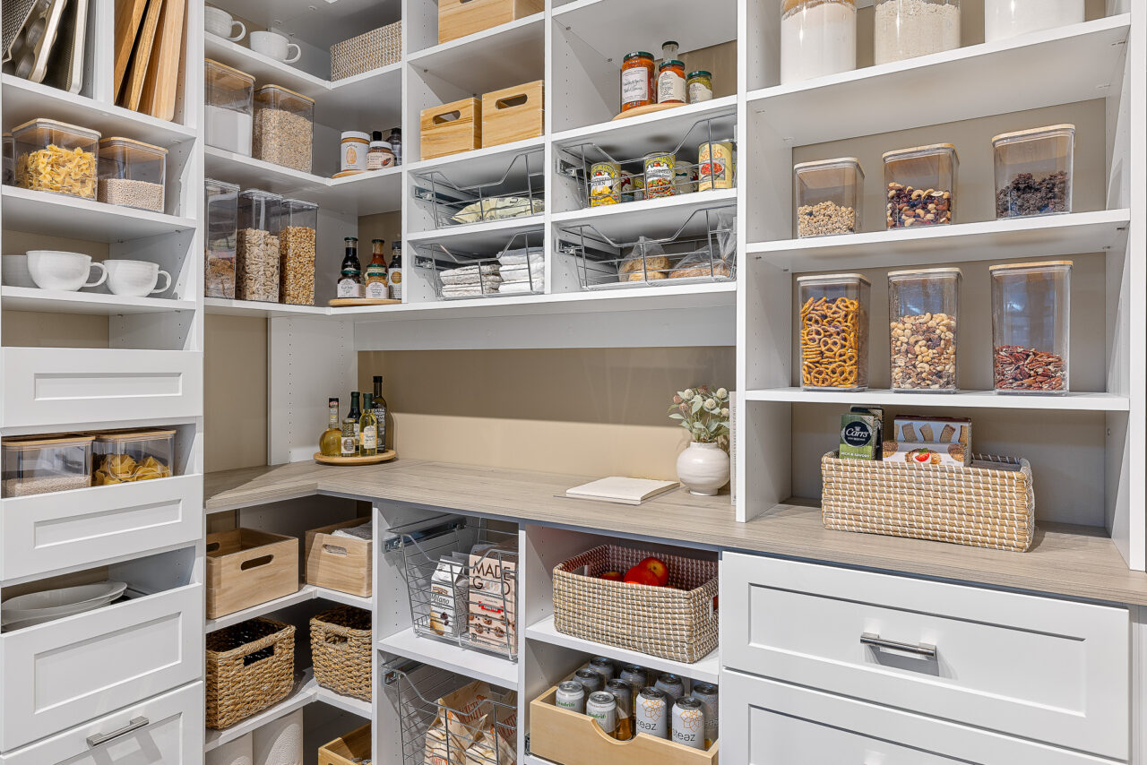 Custom pantry and laundry room shelving in Charleston SC